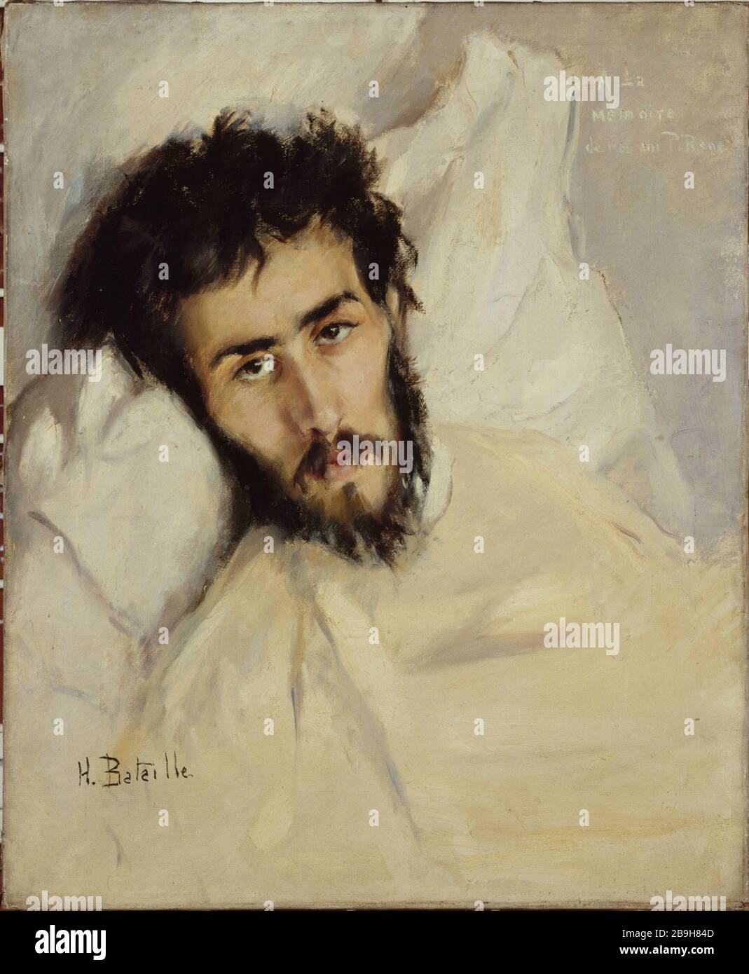 Portrait of sick man (P. René?) Henry Bataille (1872-1922). 'Portrait d'homme malade (P. René ?)'. Huile sur toile. Paris, musée Carnavalet. Stock Photo