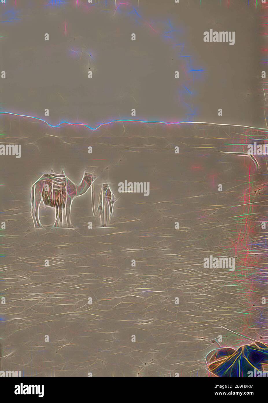 To Sinai via the desert. Dreary desert scene in Sinai Peninsula. 1900, Egypt, Sinai Stock Photo