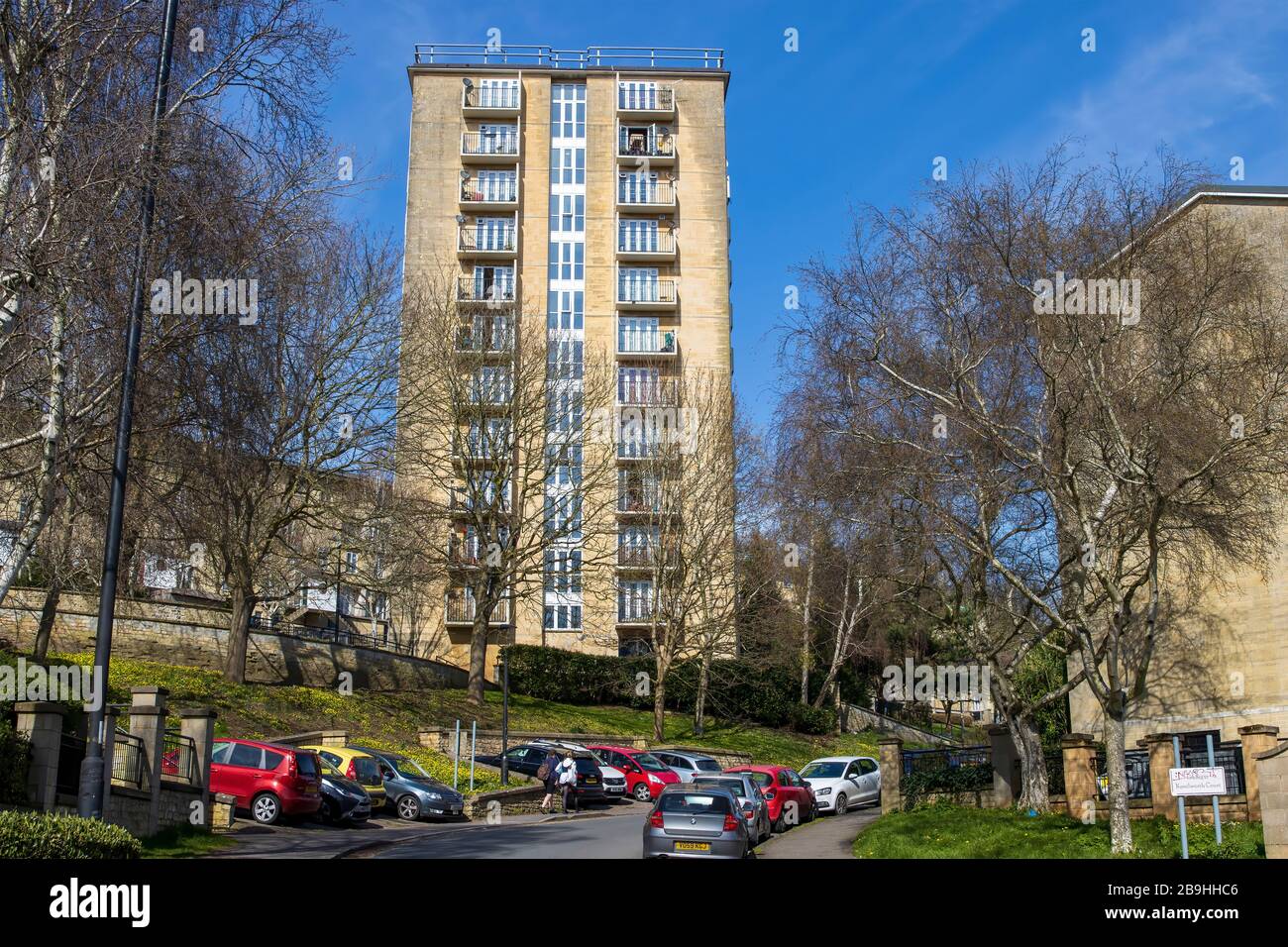 Berkeley House in Snow Hill the city's only tower block, Bath