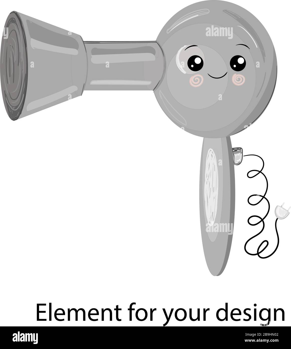 hair dryer. barbershop. Vector illustration isolated on a white background.. Stock Vector