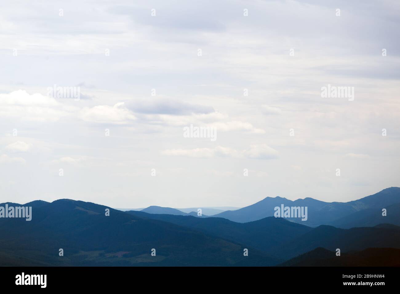Carpathian mountains landscape in Ukraine Stock Photo