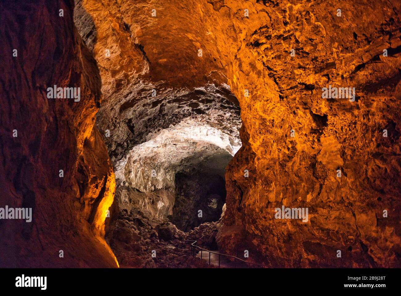 Spanien, Spain, Lanzarote, Cueva de los Verdes,, Island,  Höhle,Lava,Gestein, rock, cave, Stock Photo