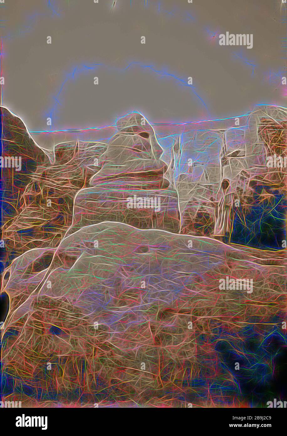 Tombs with snake, Petra. 1898, Jordan, Petra (Extinct city Stock Photo