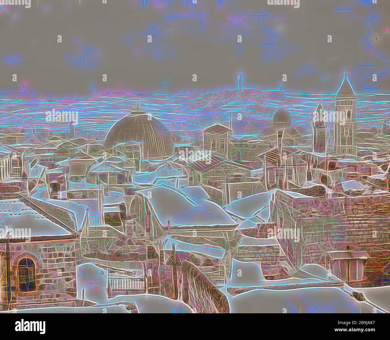 Jerusalem under snow 1898, Israel Stock Photo - Alamy