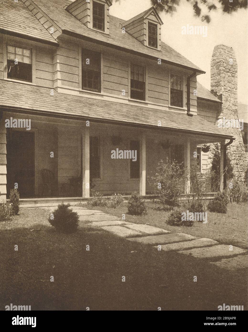 Residence, Allen Tobey, Scarsdale, New York. Detail of front. Julius