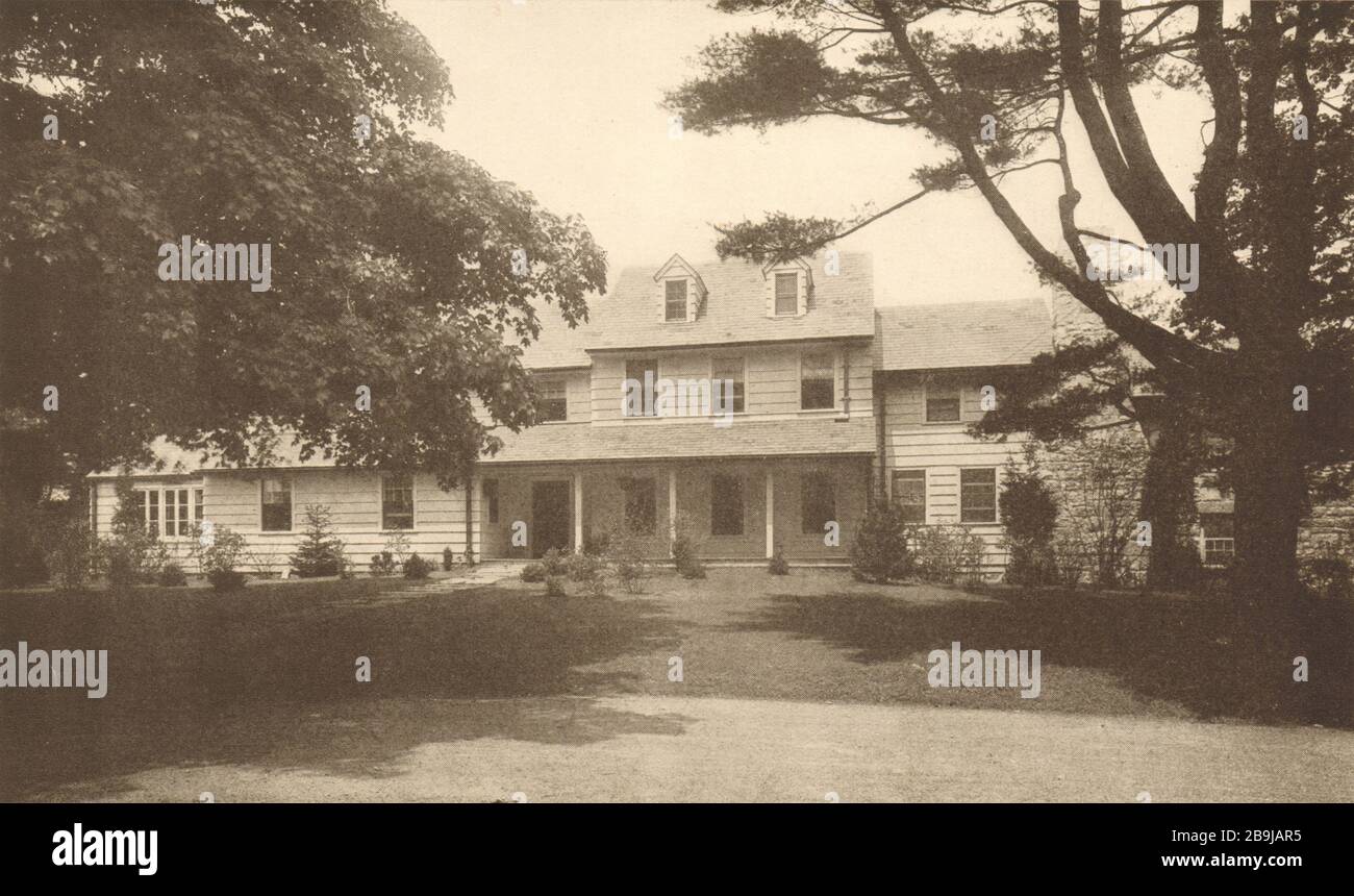 Residence, Allen Tobey, Scarsdale, New York. Entrance Front. Julius
