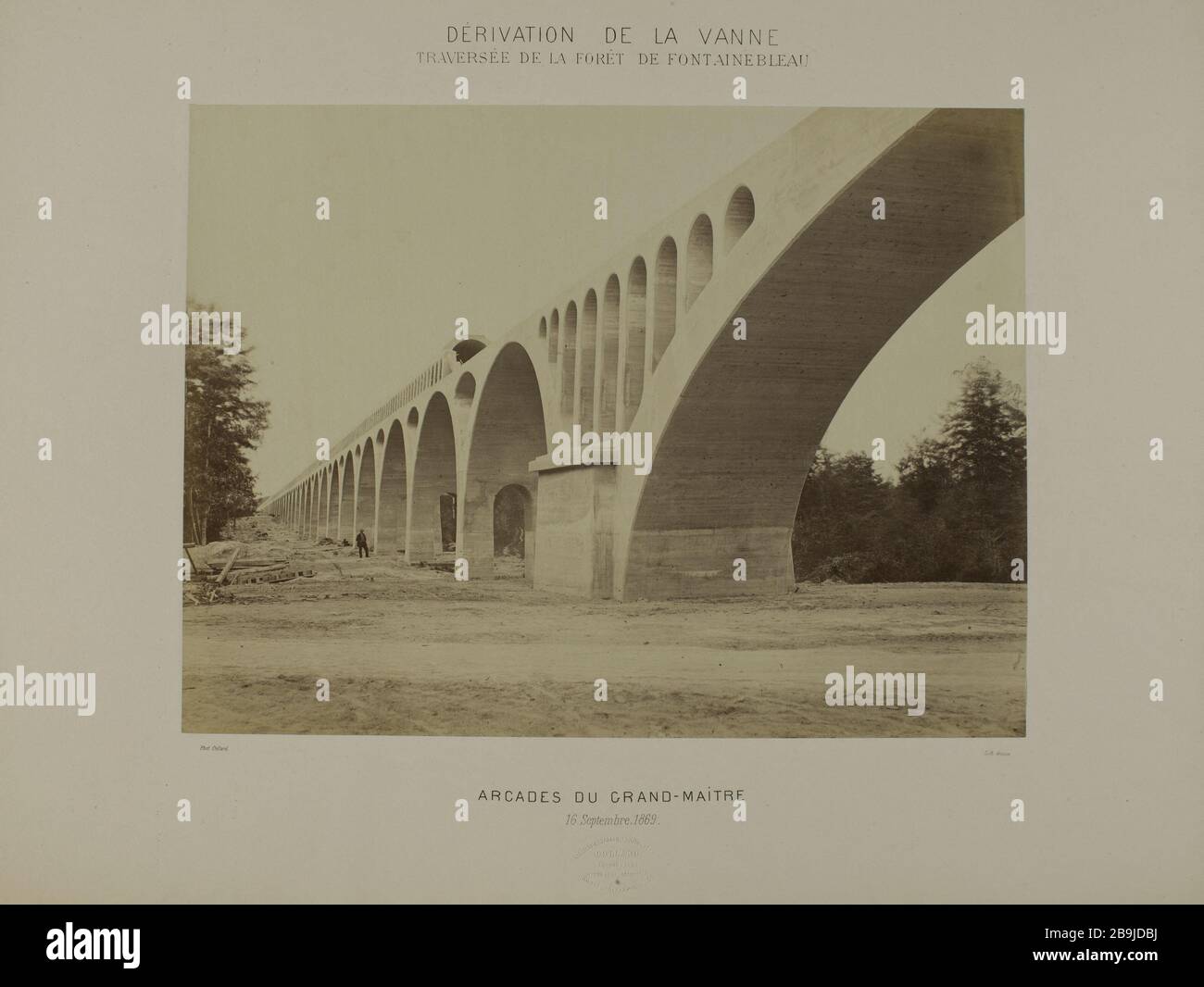 BYPASS VALVE WORKS, SEPTEMBER 16, 1869 FOREST FONTAINEBLEAU SEINE-ET-MARNE  Travaux de dérivation de la Vanne. Forêt de Fontainebleau (Seine-et-Marne).  16 septembre 1869. Photographie d'Auguste-Hippolyte Collard (1812-1887).  Paris, musée Carnavalet ...