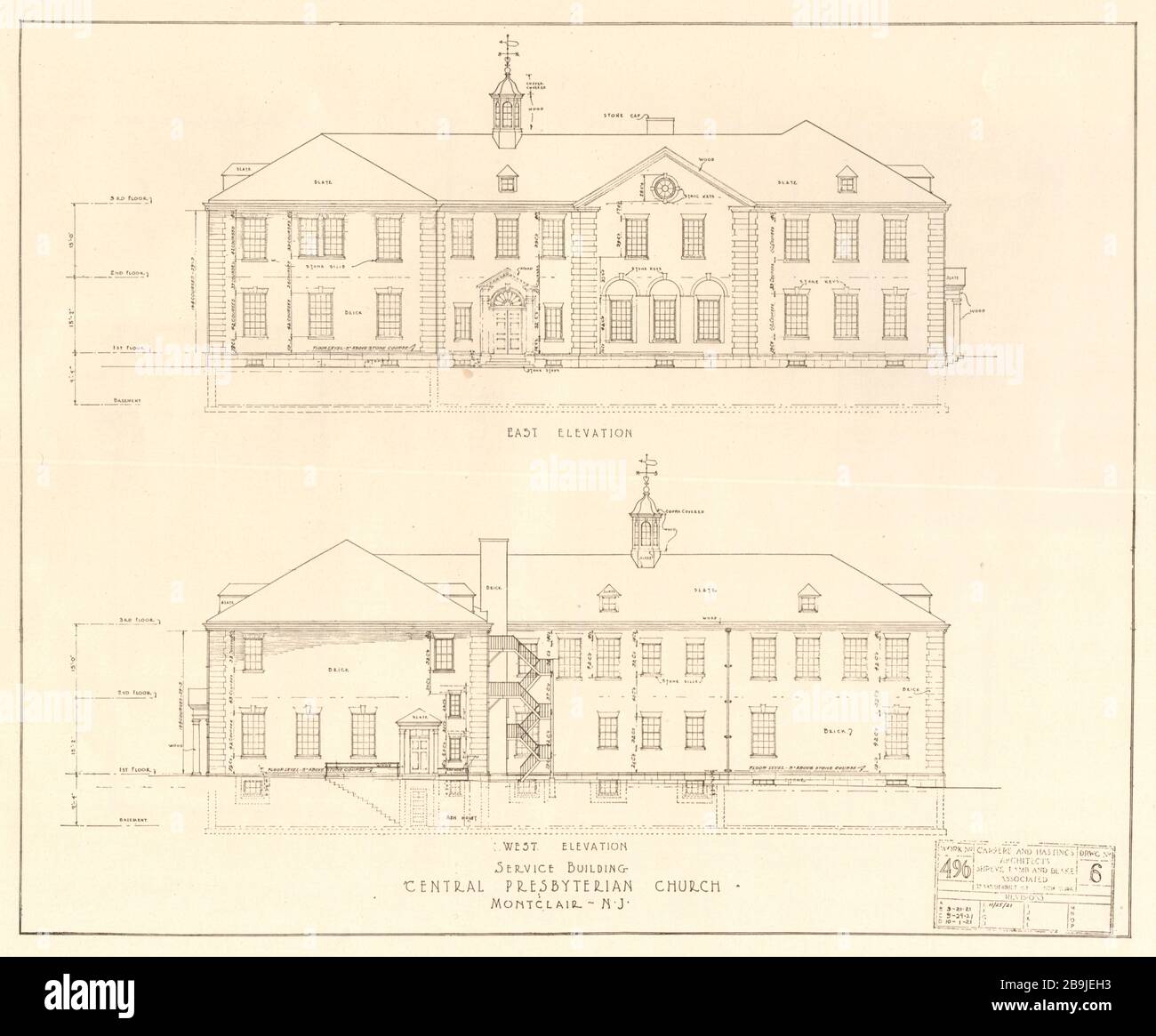 Central Presbyterian Church, Montclair, New Jersey. Service building