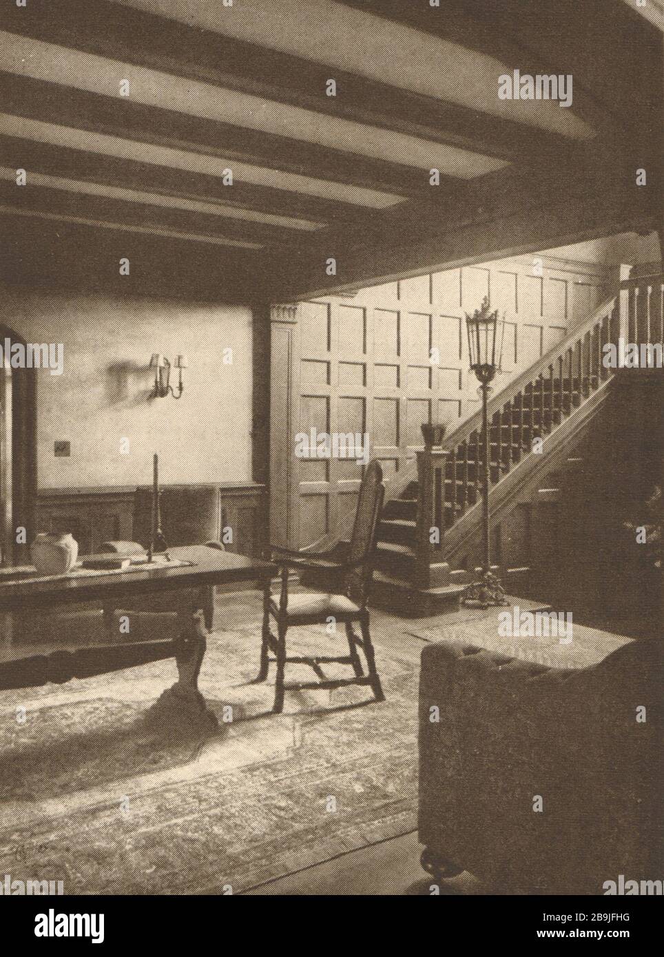 Residence, A. E. Davis, Scarsdale, New York. Hall and stairway. William