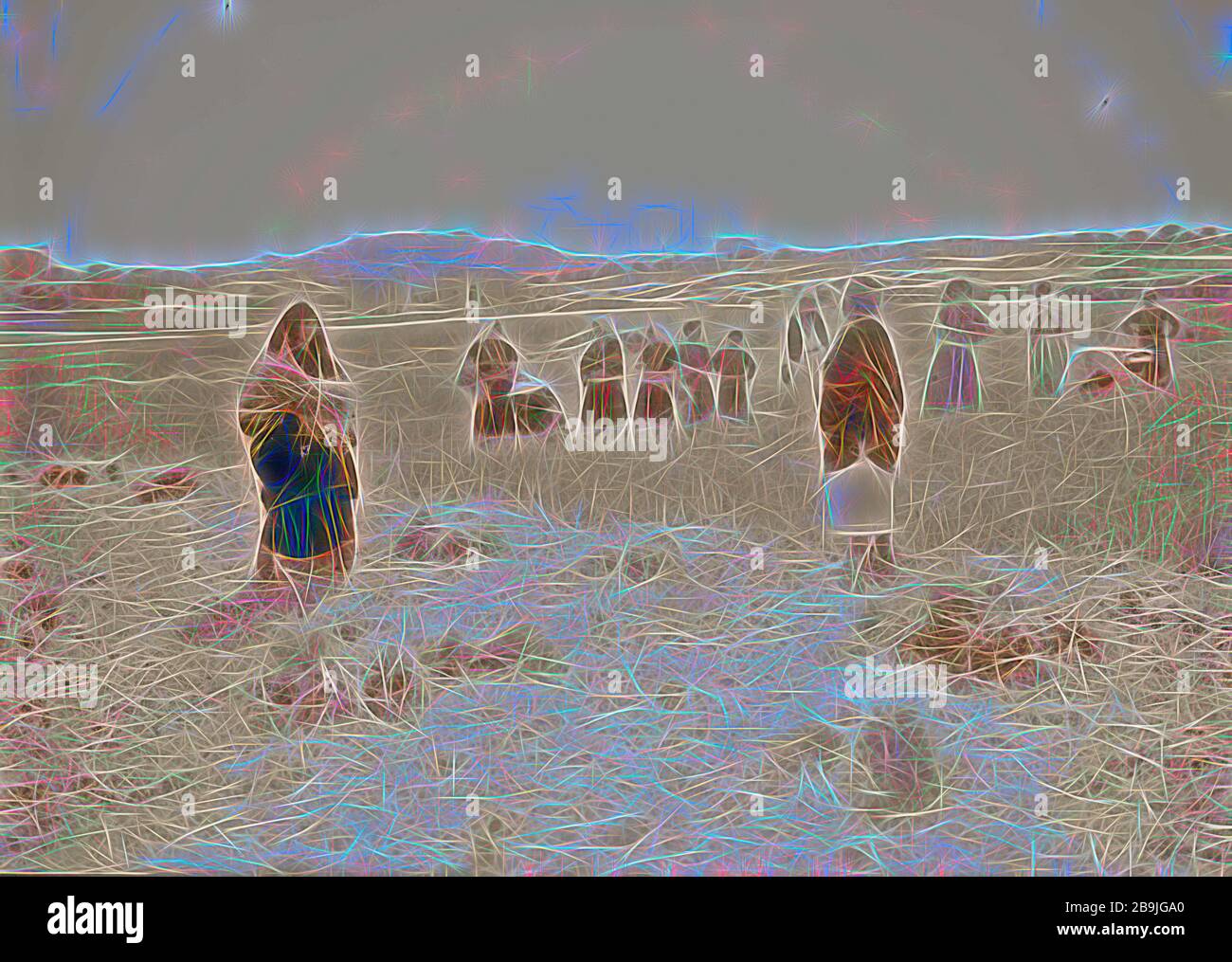 Harvesting and threshing floor scenes in the story of Ruth & Boaz 1898