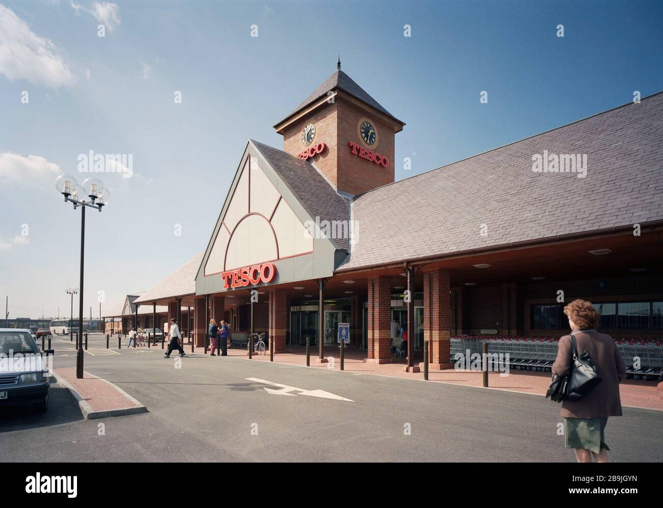 Retail park in Barrow in Furness, Cumbria, North West England, uk, in
