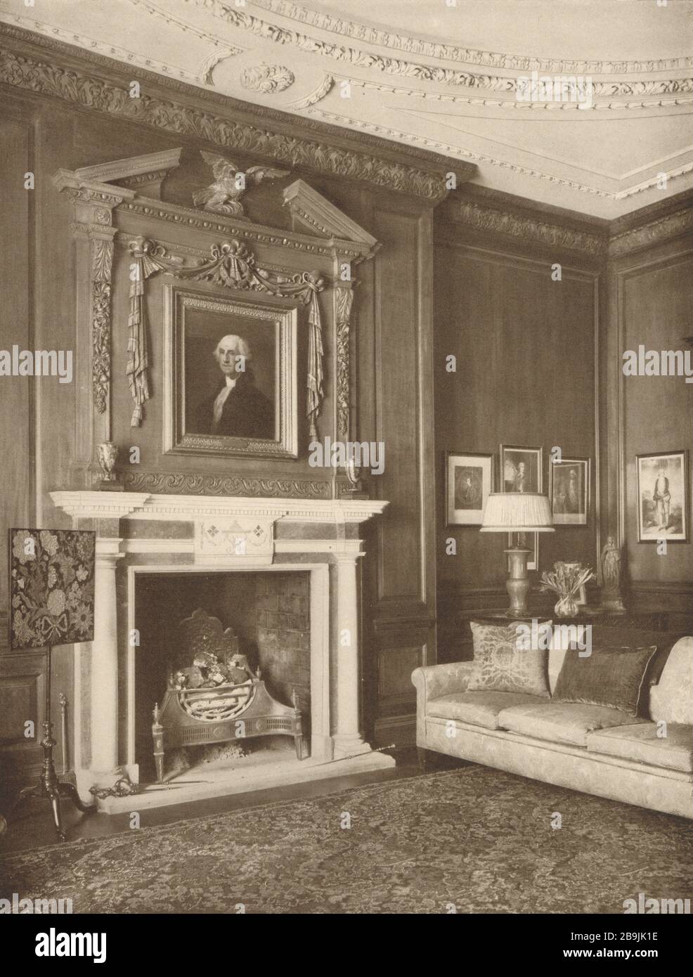 Library, residence, Henry P. Davison, 690 Park Avenue, New York. Walker
