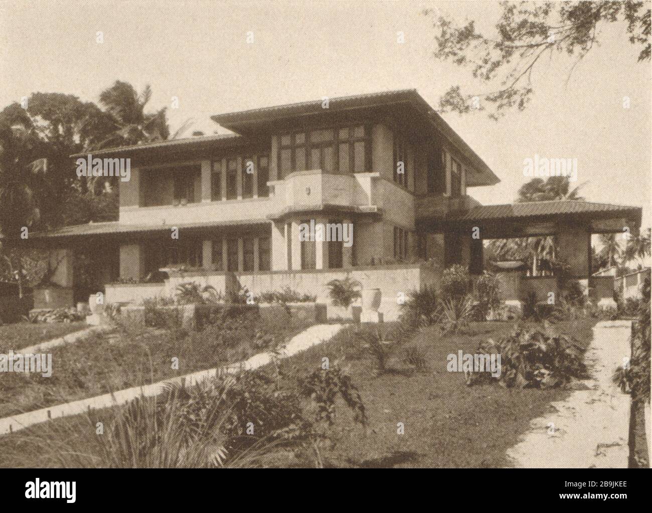 Residence of Mrs. C. McCormick, Santurce, San Juan, Puerto Rico. Antonio Nichodema, Architect (1919) Stock Photo