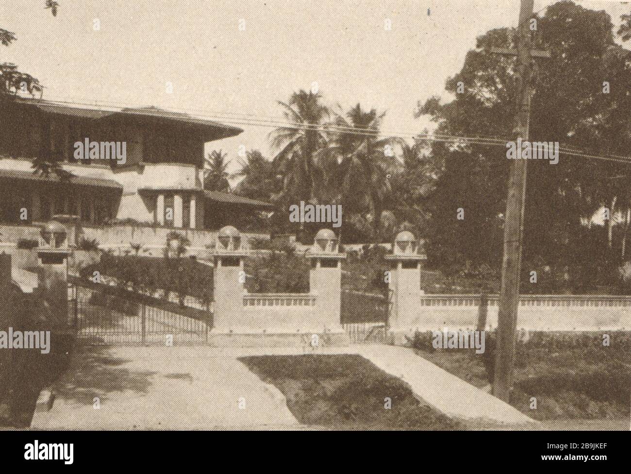 Residence of Mrs. C. McCormick, Santurce, San Juan, Puerto Rico.  (1919) Stock Photo