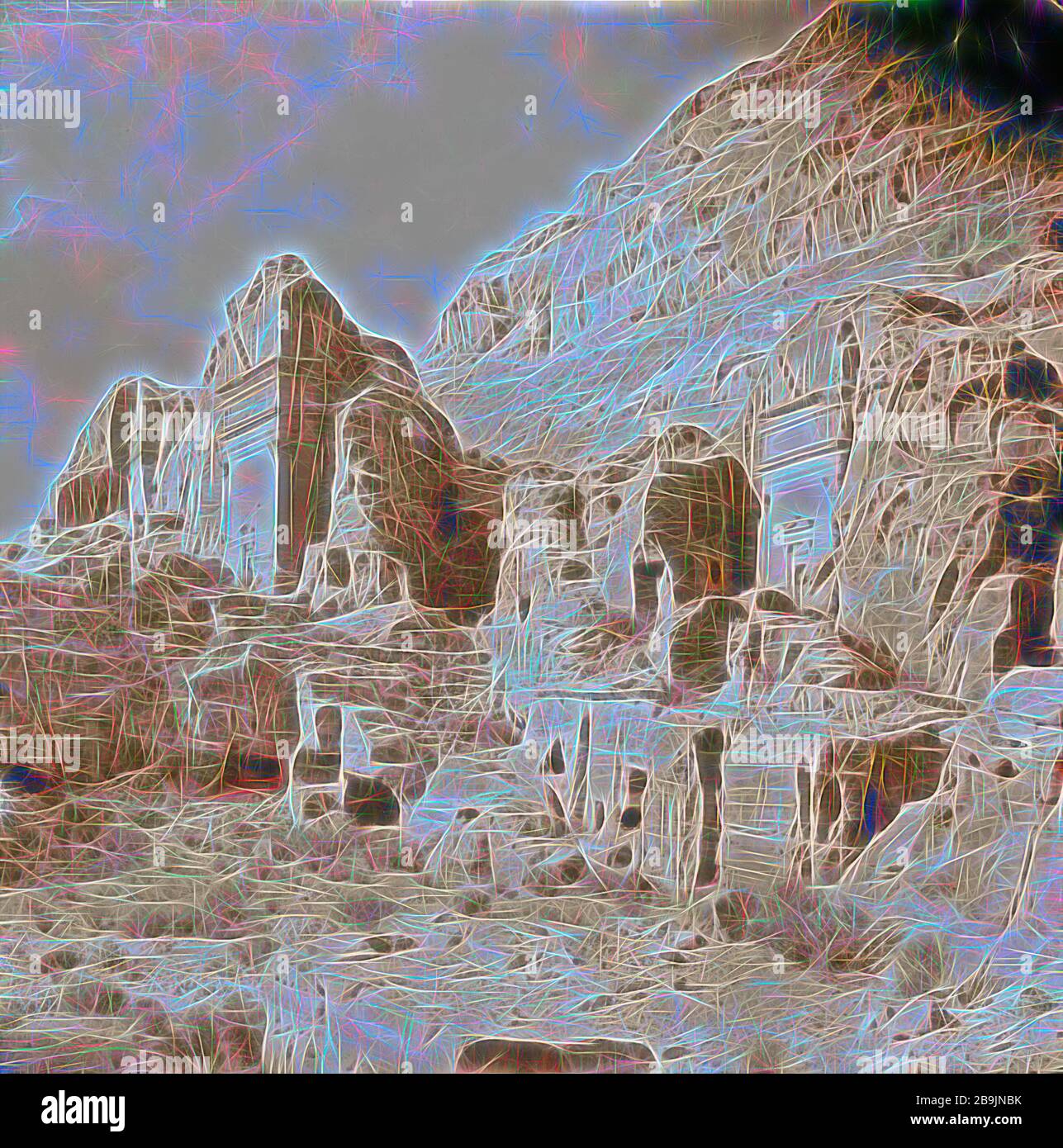 Petra, tombs. 1898, Jordan, Petra (Extinct city Stock Photo - Alamy