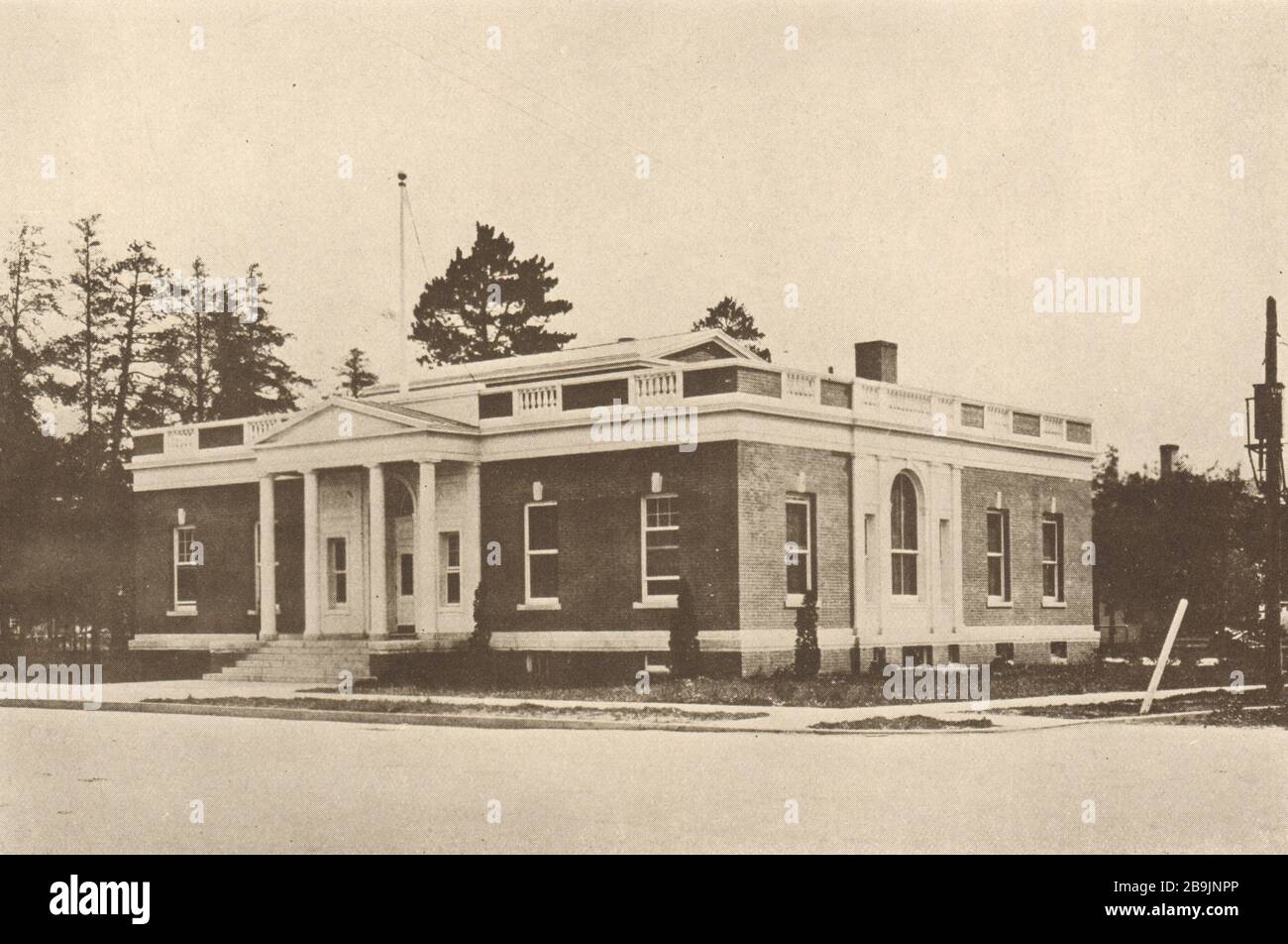 U.S. Post-office, Bemidji, Minneapolis. James A. Wetmore, Supervising Architect, Treasury Department. (1919) Stock Photo