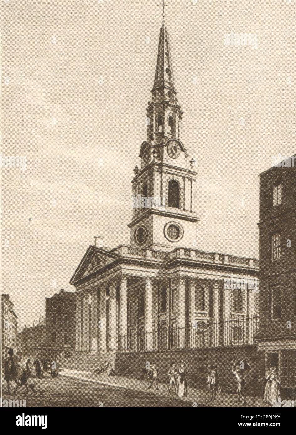 St. Martin's in the Fields. Architect, James Gibbs, 1721 (1921) Stock Photo