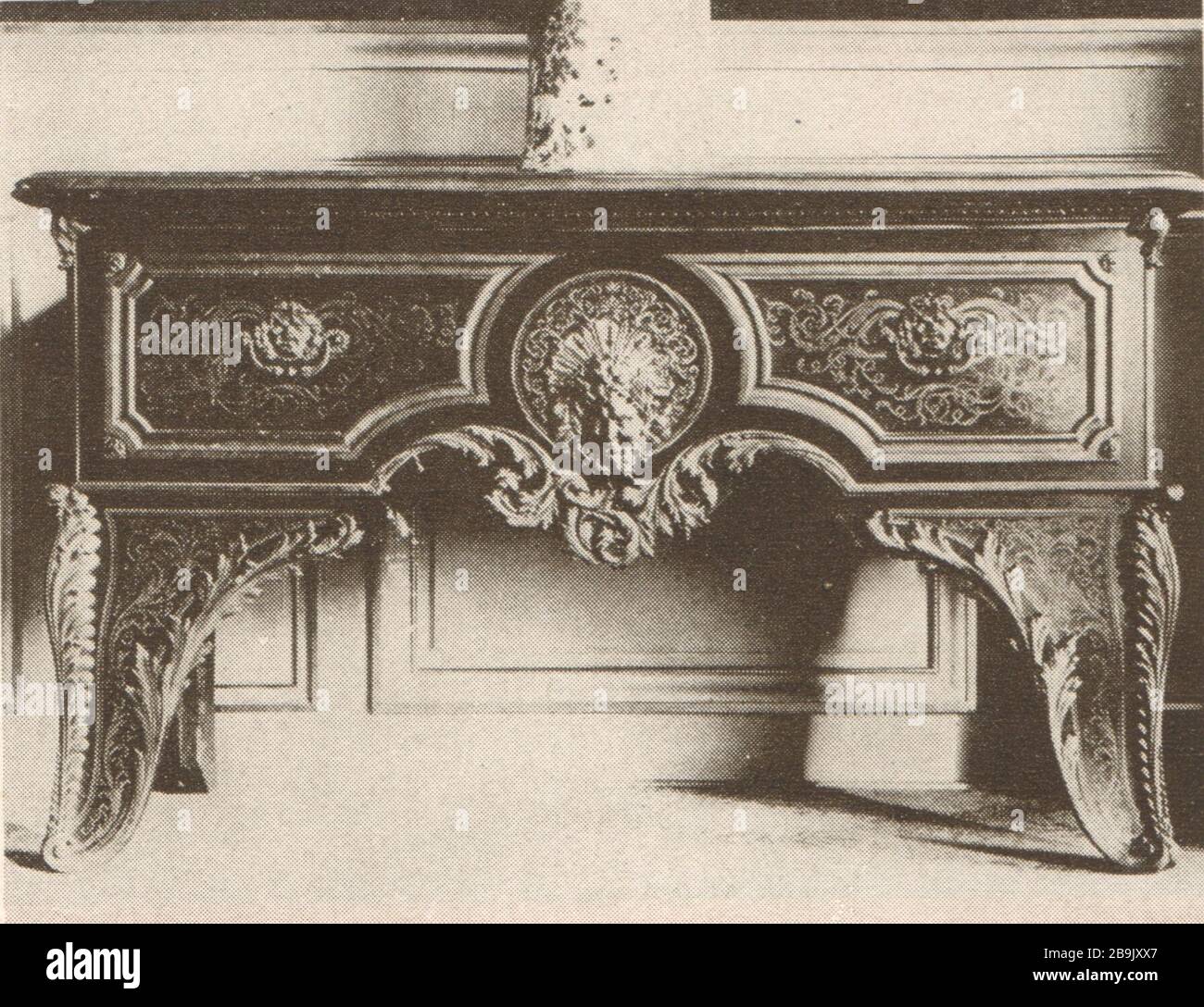 Andre-Charles Boulle. Commode in Boulle's middle manner.  (1922) Stock Photo