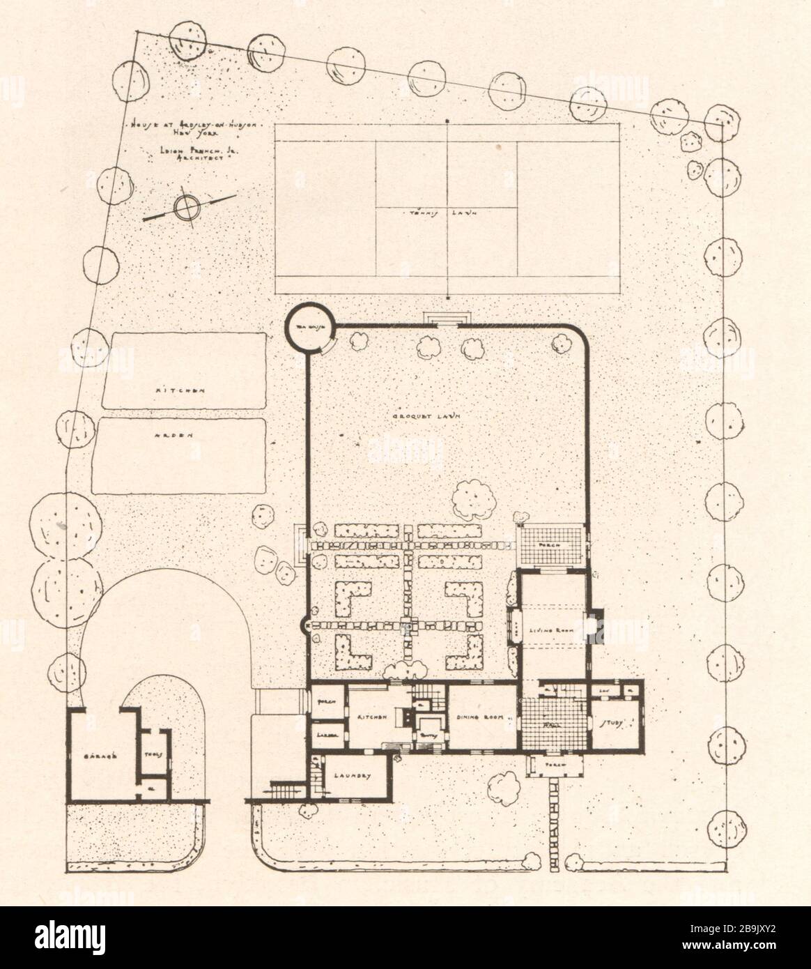 House at ArdsleyonHudson, New York. Leigh French, Jr., Architect