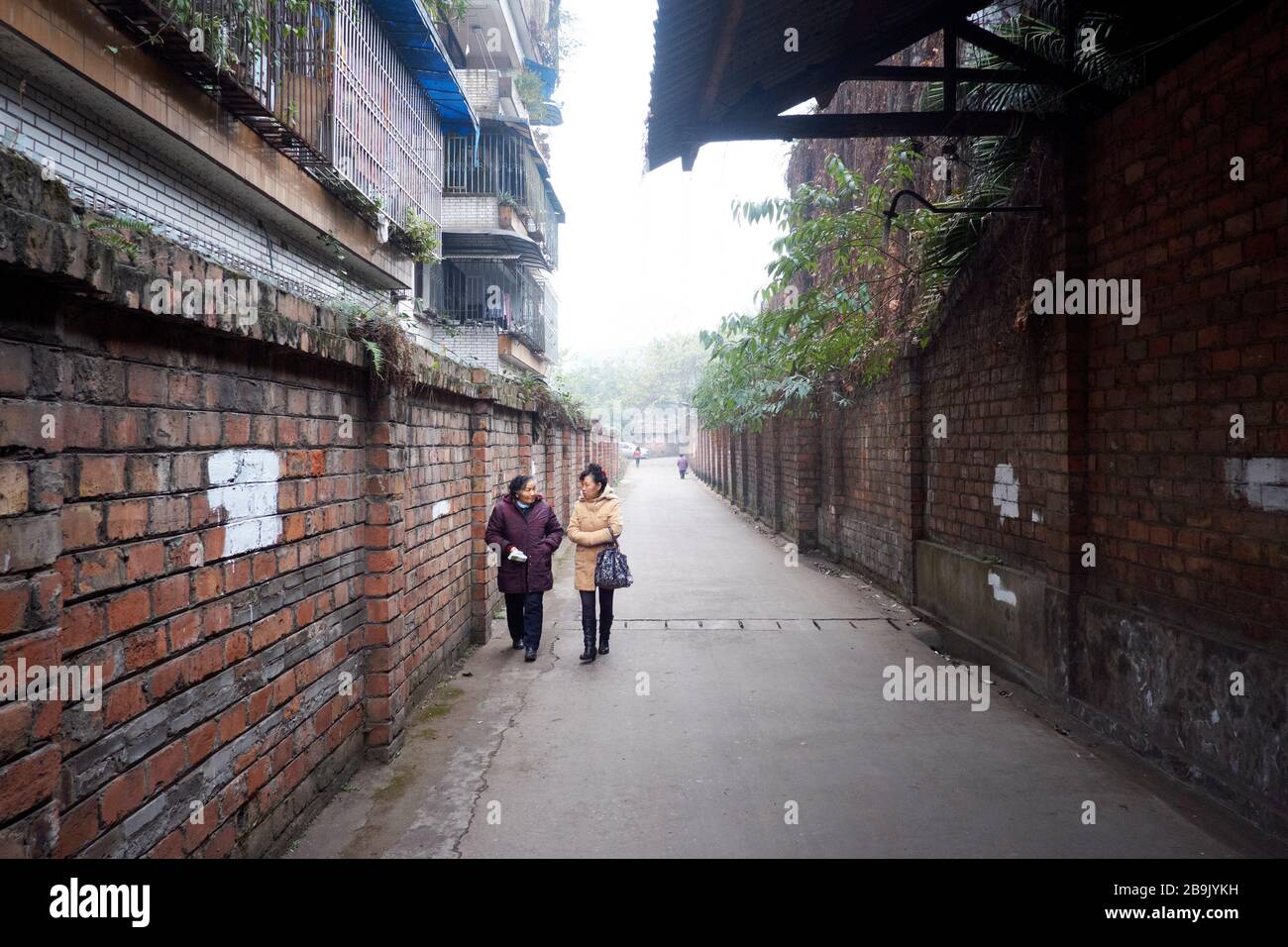 Street life in Leshan, China. Stock Photo