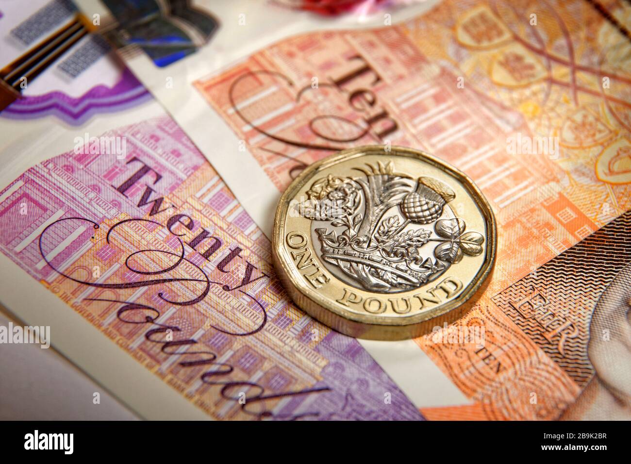 UK Sterling Pound Coin. Stock Photo