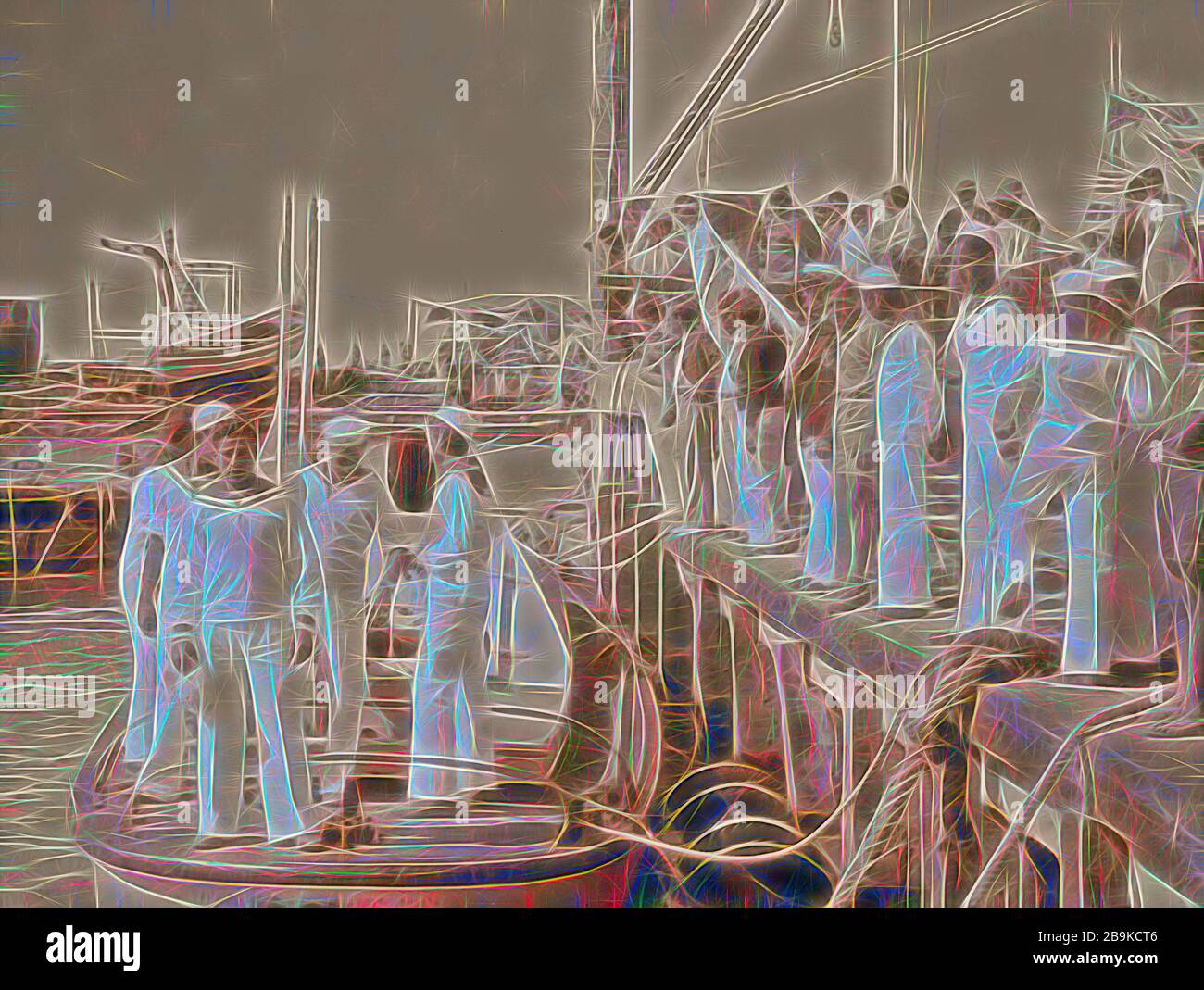 Tel Aviv. Jetty celebration, May 19, '37. Jewish sailors at the jetty ...