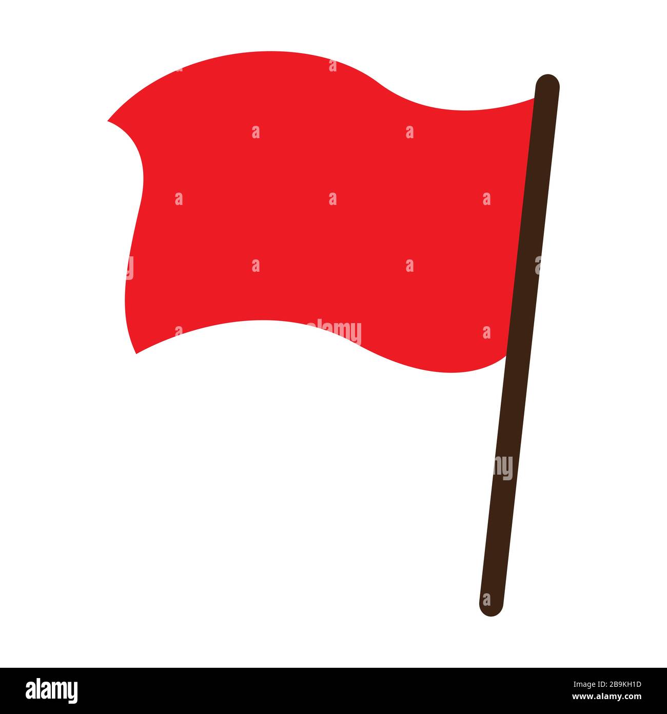 Red flag vector object icon Stock Vector