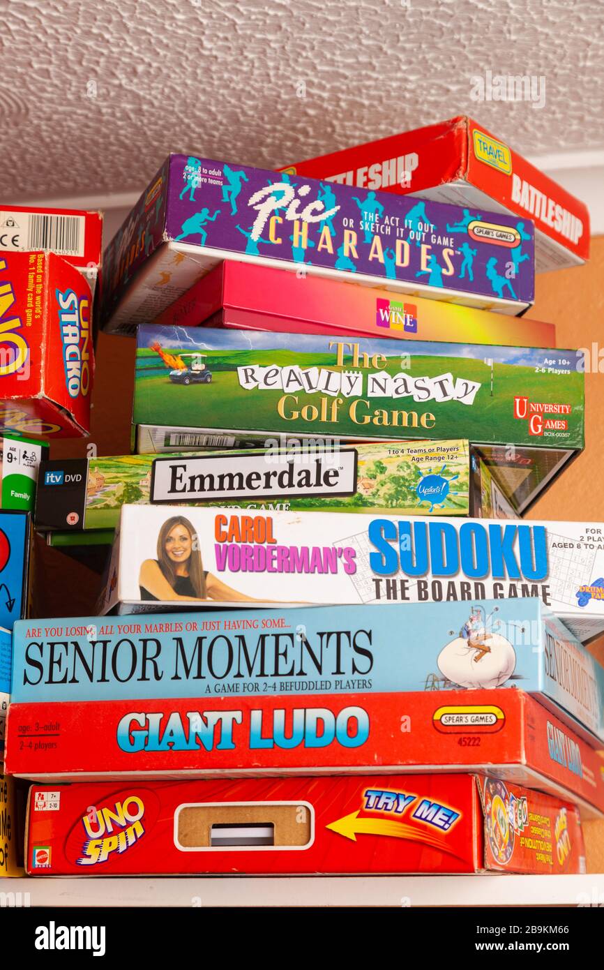 Stack Of Vintage Board Games