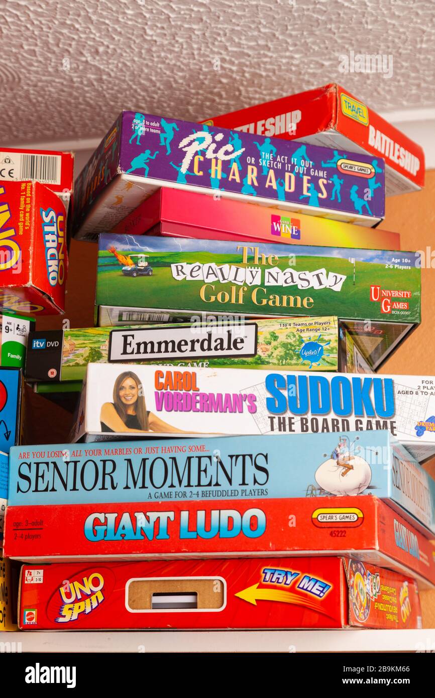 Collection of board games Stock Photo