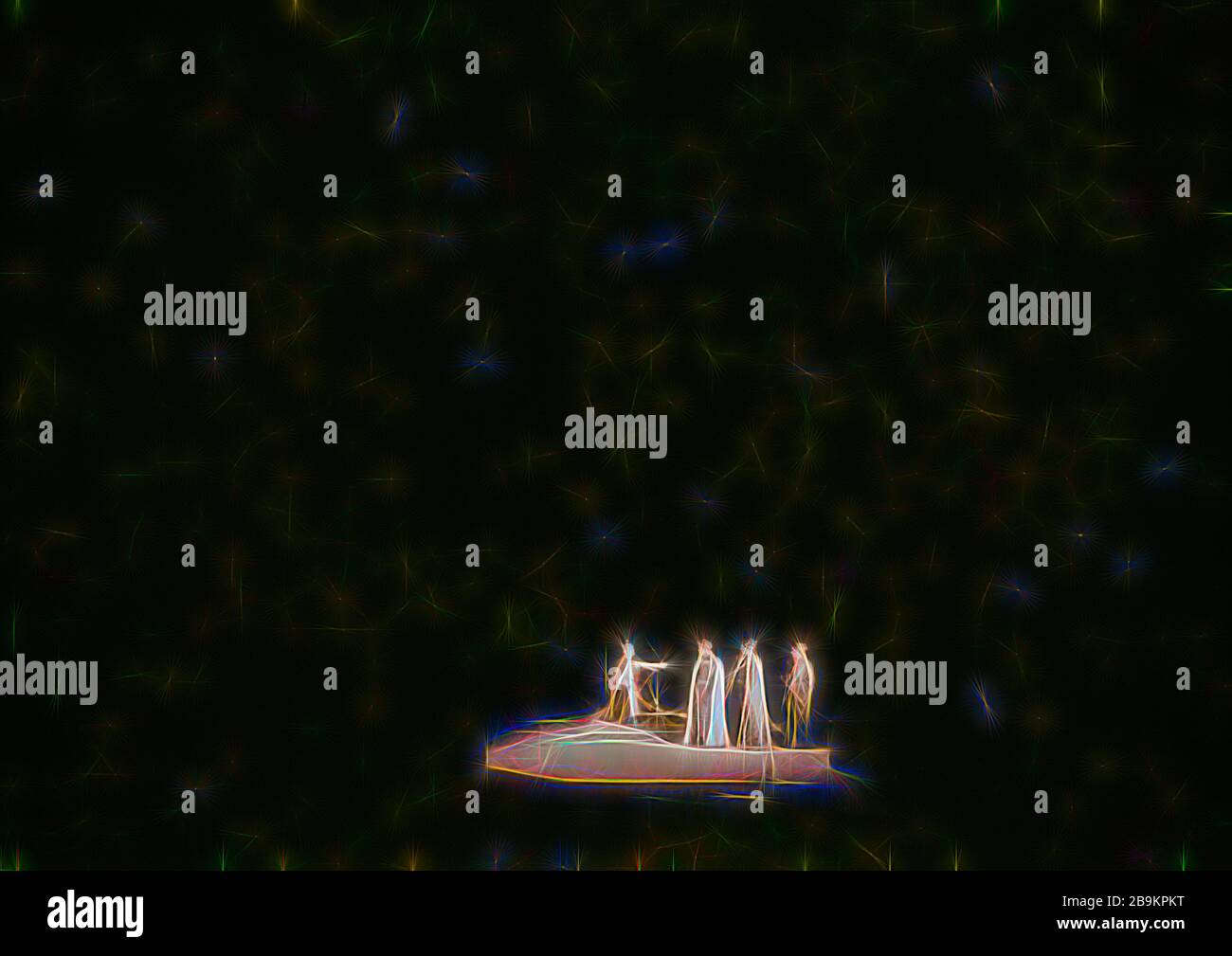 The Christmas Story, Y.M.C.A. tableaux The Magi before Herod III 1934, Jerusalem, Israel Stock