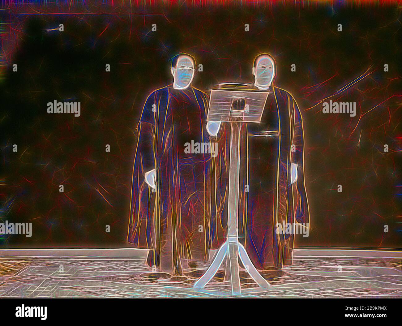 The Christmas Story, Y.M.C.A. tableaux The Readers 1934, Jerusalem, Israel Stock Photo Alamy