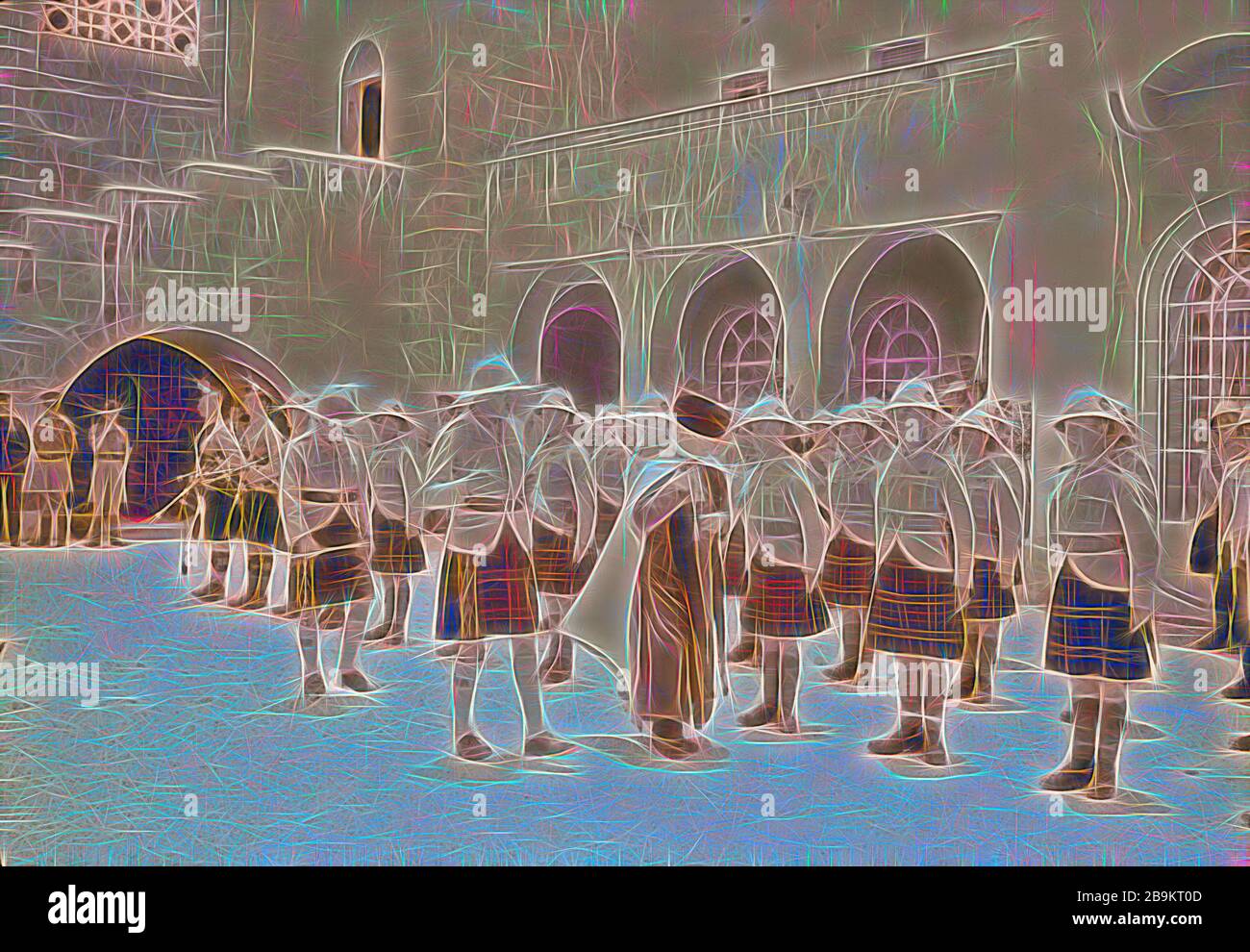 Church parade of St. Andrews Church by the 1st Ba.[?]. The Argyll ...