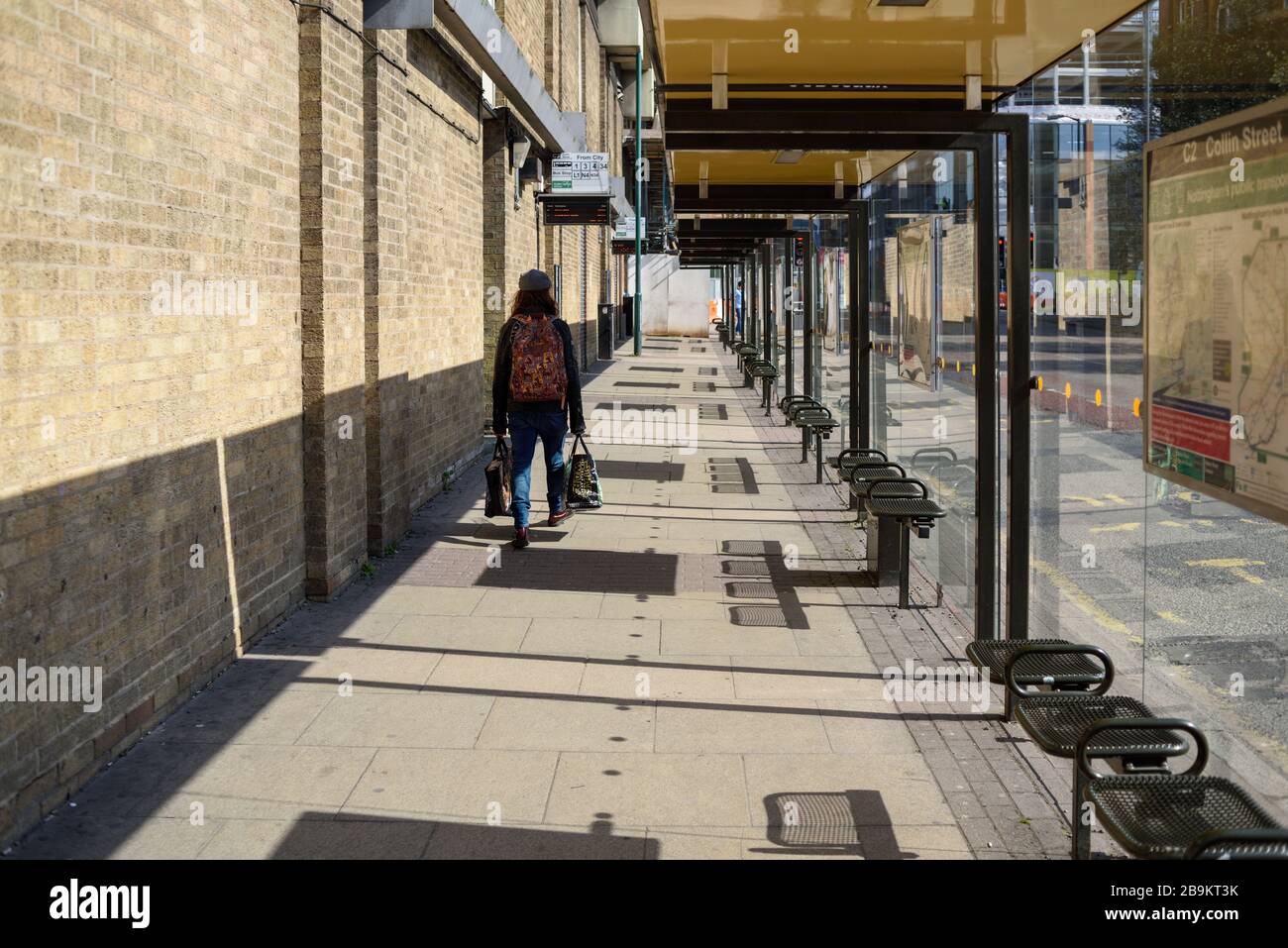 Nottingham, UK. 24th Mar 2020. New Government measures telling the public to stay at home for at least three weeks to help combat Coronavirus spread. Empty streets Nottingham city centre. Credit: Ian Francis/Alamy Live News Stock Photo