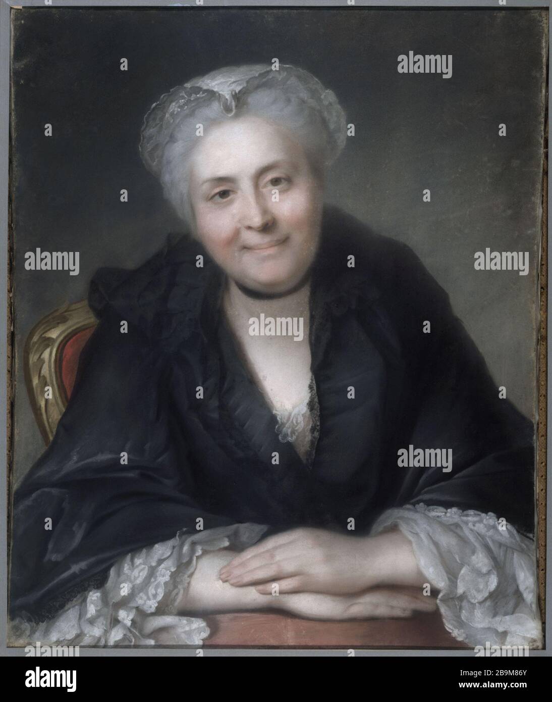 PORTRAIT OF MARIE-FRANCOISE Casimire Portrait de Marie-Françoise Casimire, comtesse de Sassenage (dite aussi marquise de Bérenger). Pastel, vers 1762-1765. Paris, musée Cognacq-Jay. Stock Photo