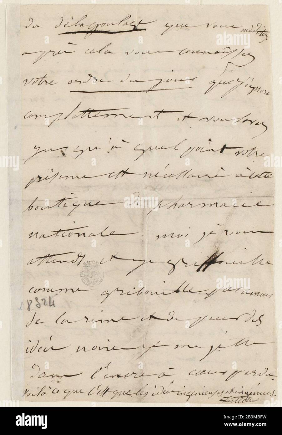 January 14 Monday after noon 2h? [1850] Stock Photo