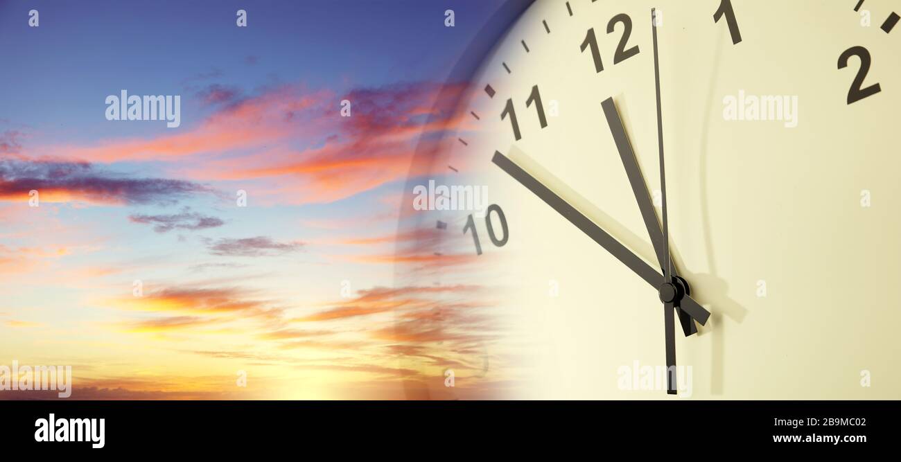 Time Rise Bright Clock face in bright hi-res stock photography and images - Alamy