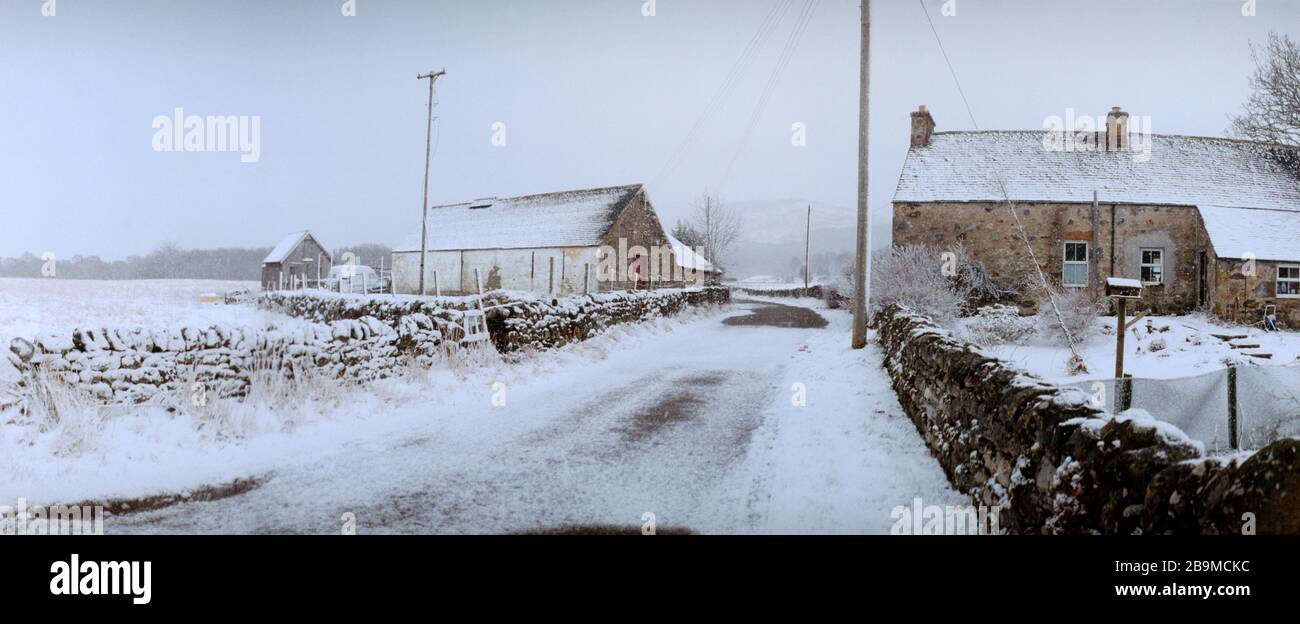 Aultgowrie Scotland By Muir Of Ord Snow Covered Stock Photo Alamy
