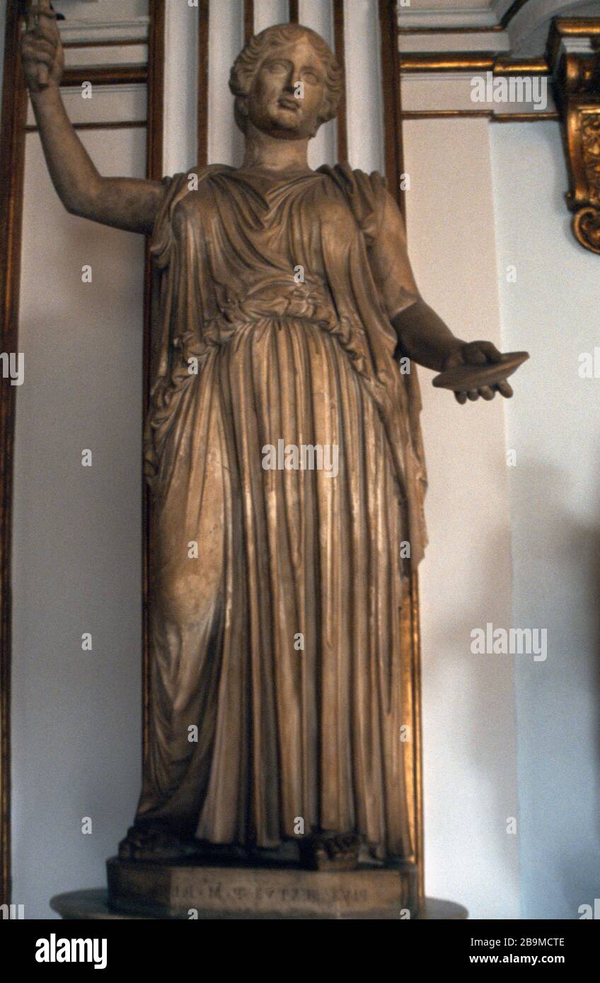 Rome Italy Capitoline Museum Statue Of The Goddess Hera Stock Photo