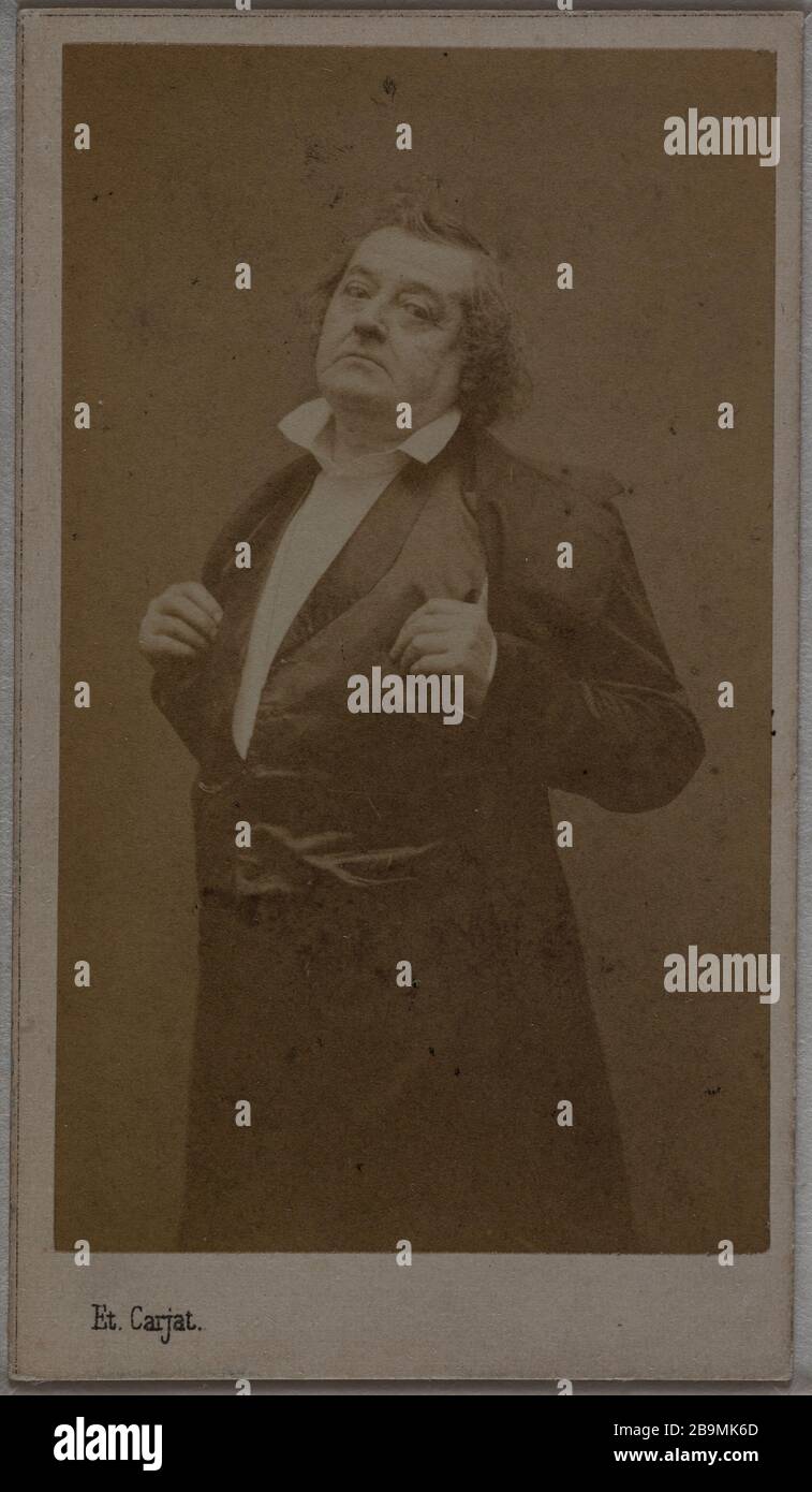 The actor Frederick Lemaitre Etienne Carjat (1828-1906). L'acteur Frédérick Lemaître. 1870. Paris, Maison de Victor Hugo. Stock Photo