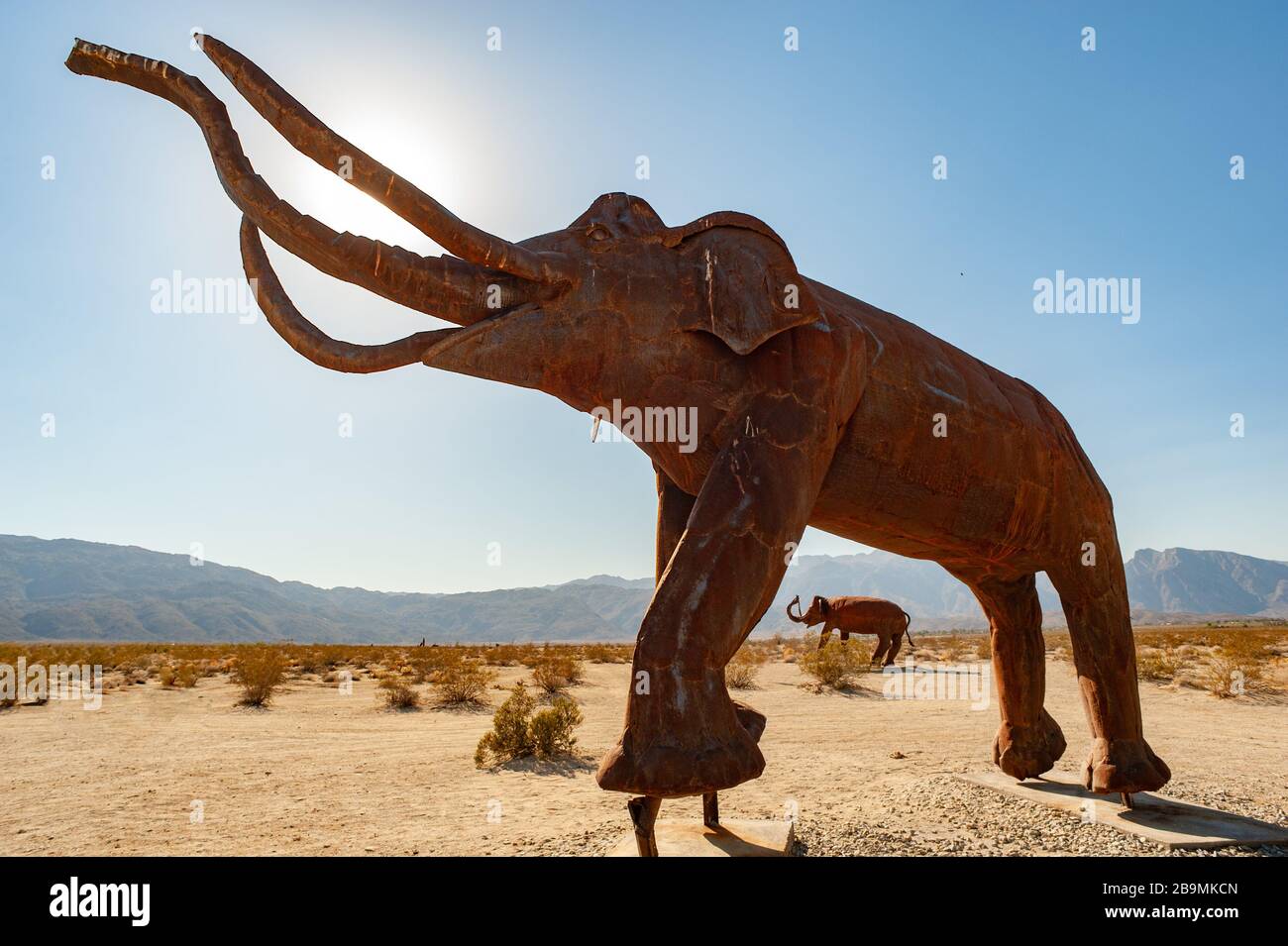 AnzaBorrego, California 21st April 2013 Metal elephant sculptures