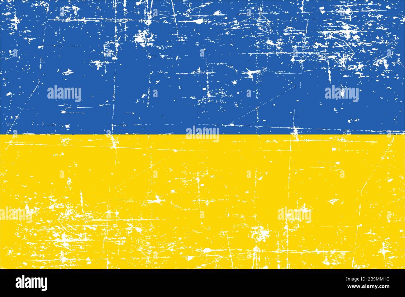 Grunge textured Ukrainian flag design. Stock Vector illustration ...