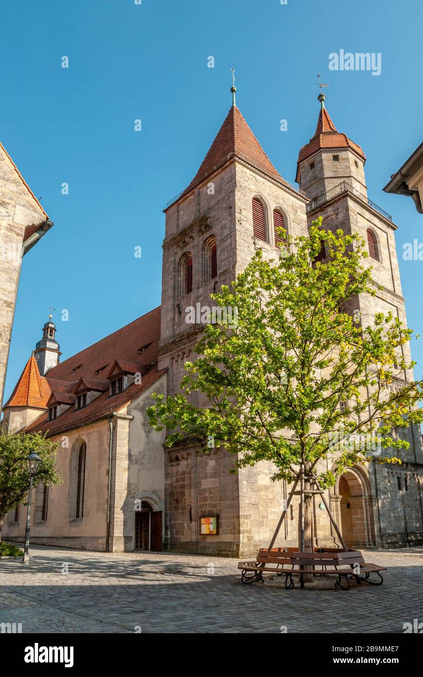 Stifts Church of Feuchtwangen, Bavaria, Southern Germany Stock Photo