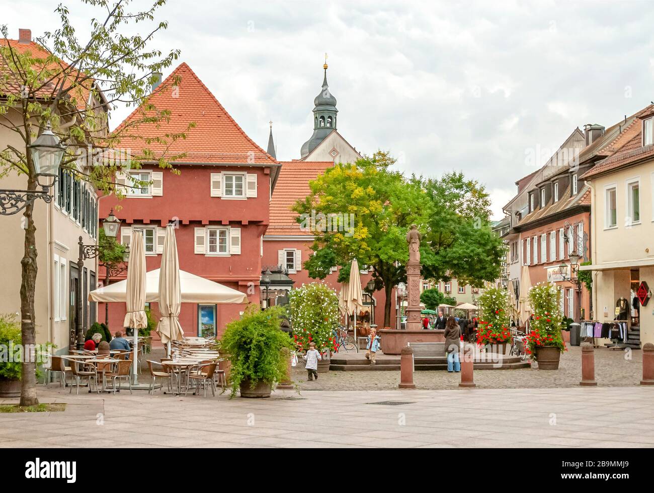 Historic Town center of Ettlingen, Baden Wuerttemberg, Southern Germany Stock Photo
