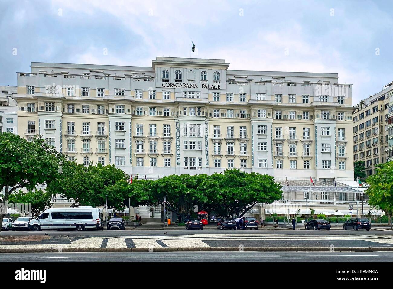 Copacabana Palace hotel, 1923, beachfront, art deco, vacation, many windows, luxury, South