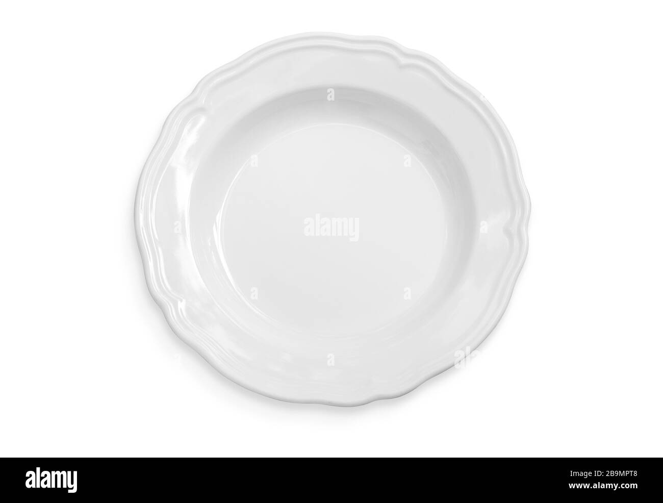white plate isolated on white with clipping path Stock Photo - Alamy
