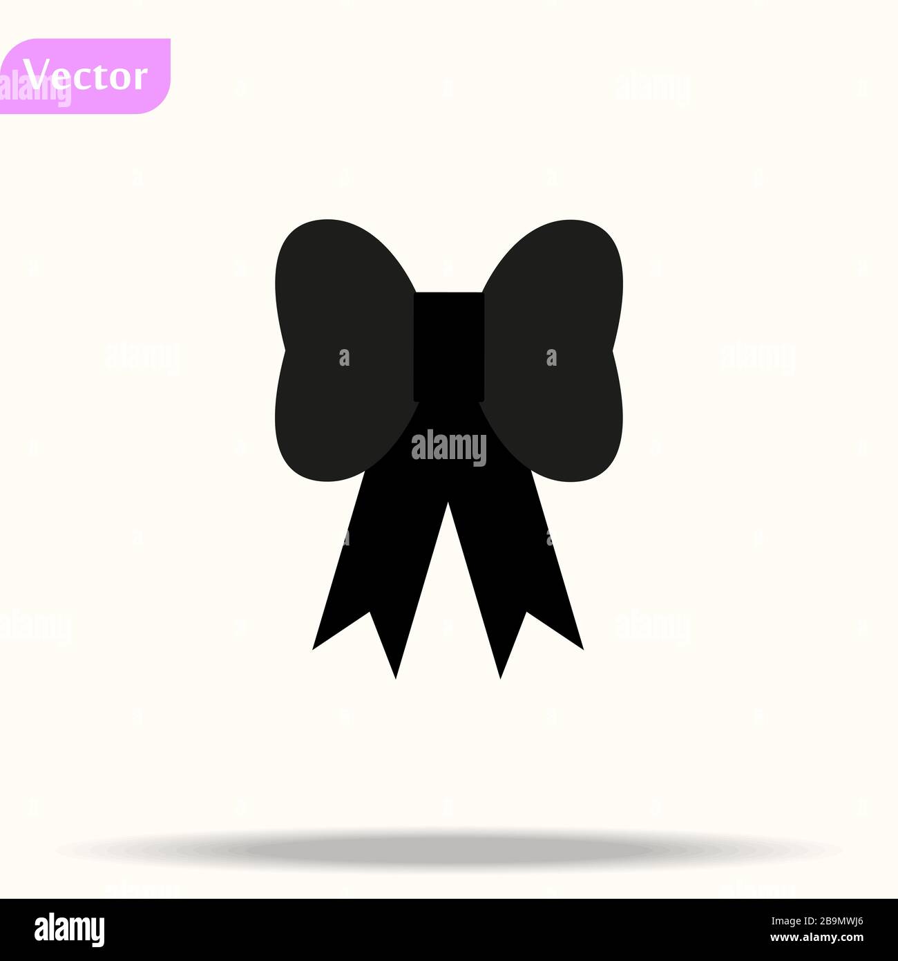 Vector Black Bow Tie - isolated on white background. eps10 Stock Vector