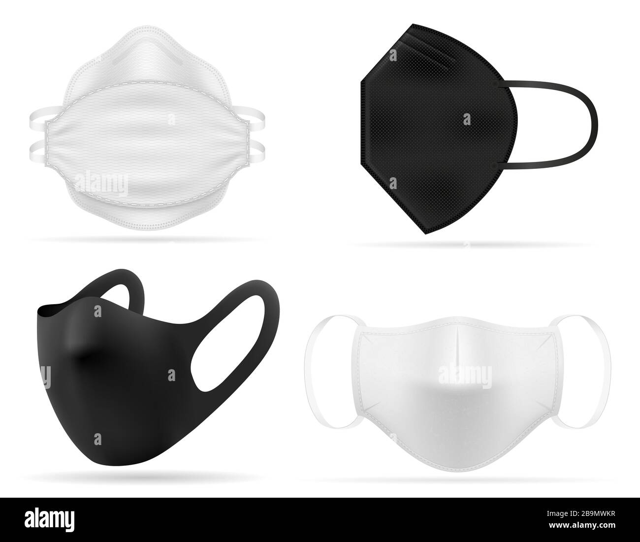 medical respiratory breathing mask for protection against diseases and