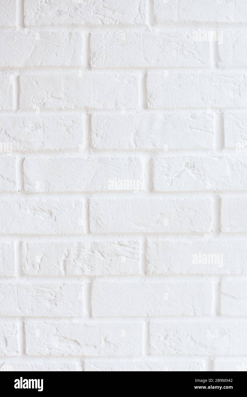 modern white brick wall texture background, Close up Stock Photo - Alamy