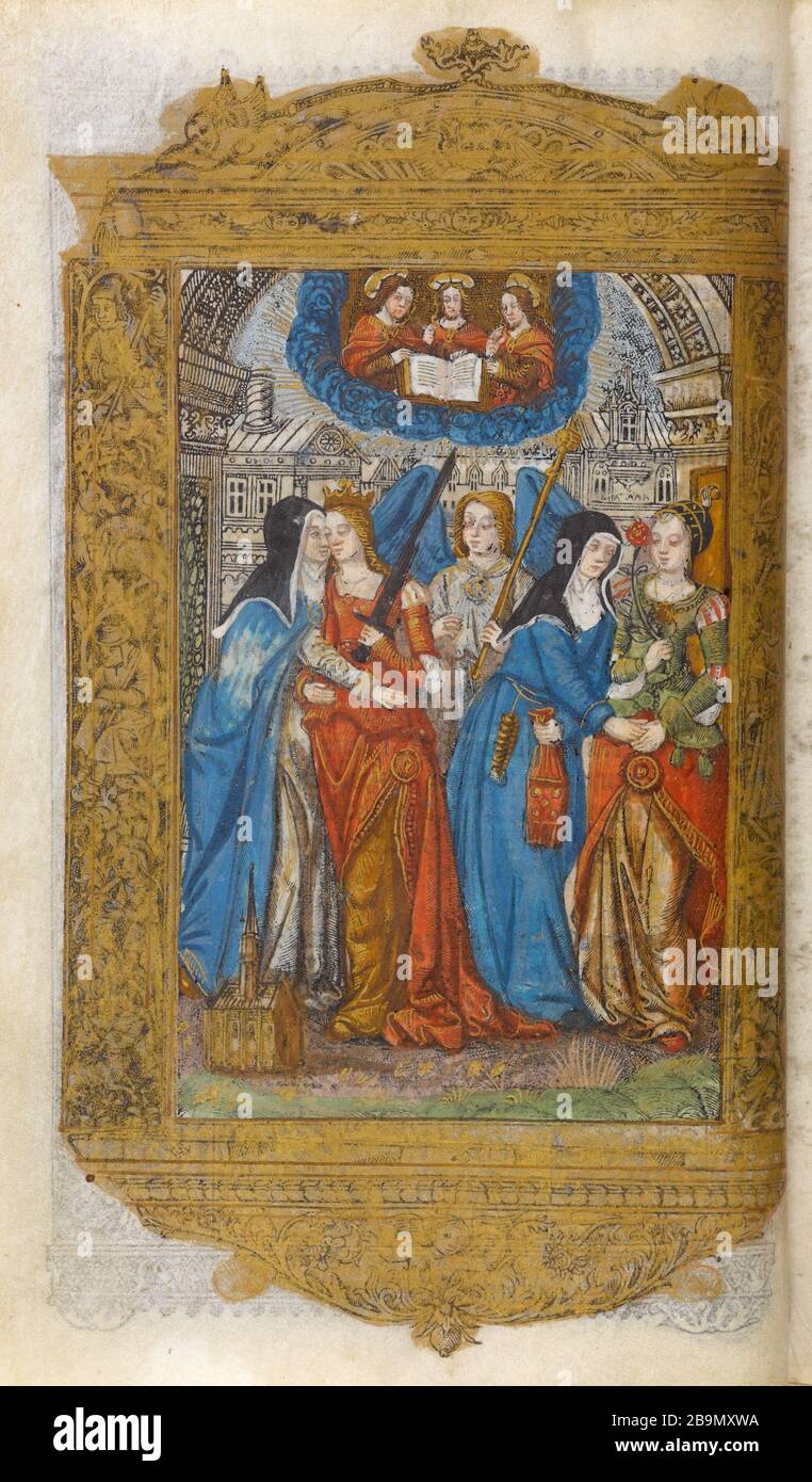 Hours of the Virgin Mary. Guillaume Anabat (Libraire). Heures de la Vierge Marie. Livre imprimé. 1505. Musée des Beaux-Arts de la Ville de Paris, Petit Palais. Stock Photo