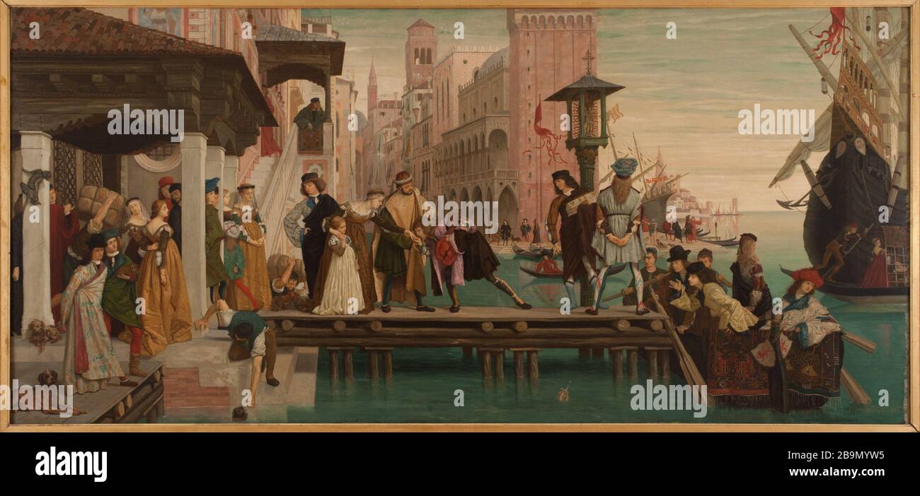 Toile Encadrée James Tissot - Reproduction Tableau Thé - Prête à Accrocher - Neuf